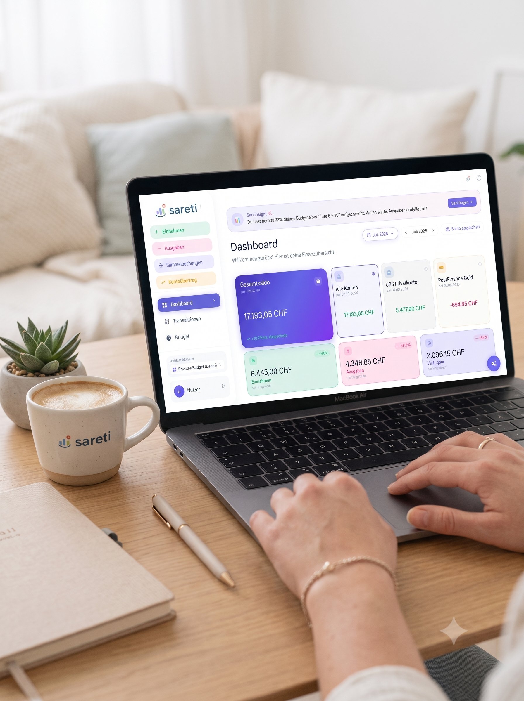 Sareti App Dashboard